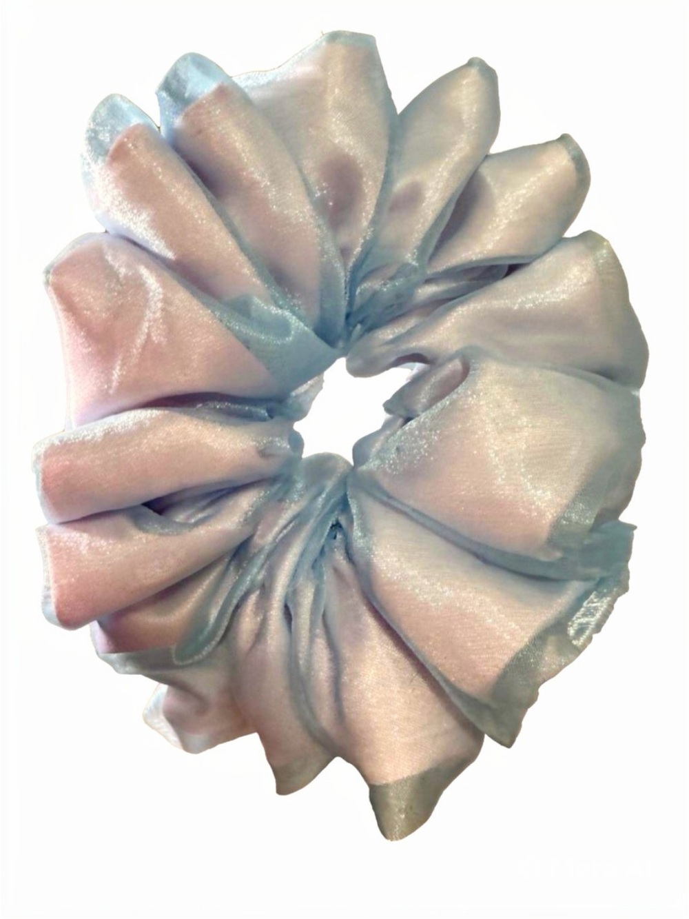 Chiffon Pastel Ombre Scrunchie - Pink & Light Blue